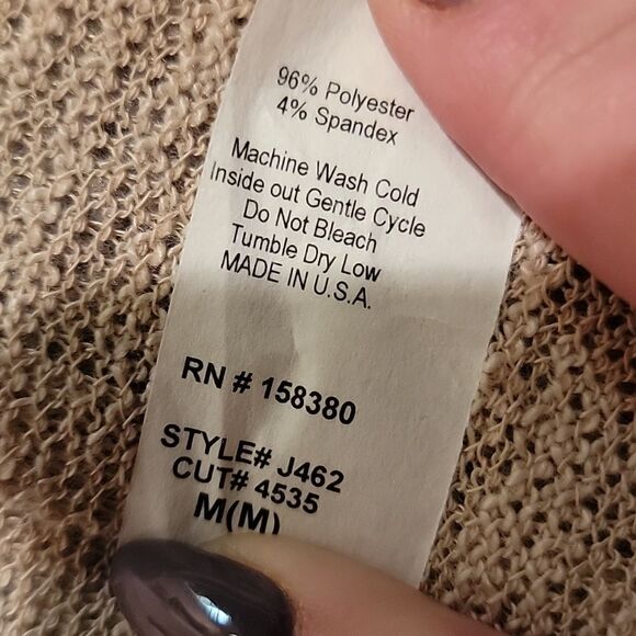 KORYE Elegant Cream Open-Front Sweater sz med - Picture 6 of 7